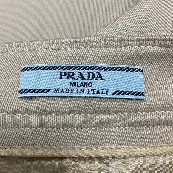 Prada Beige 2019 Paillette Sequin Embellished Wool Midi Skirt - Picture 5 of 6